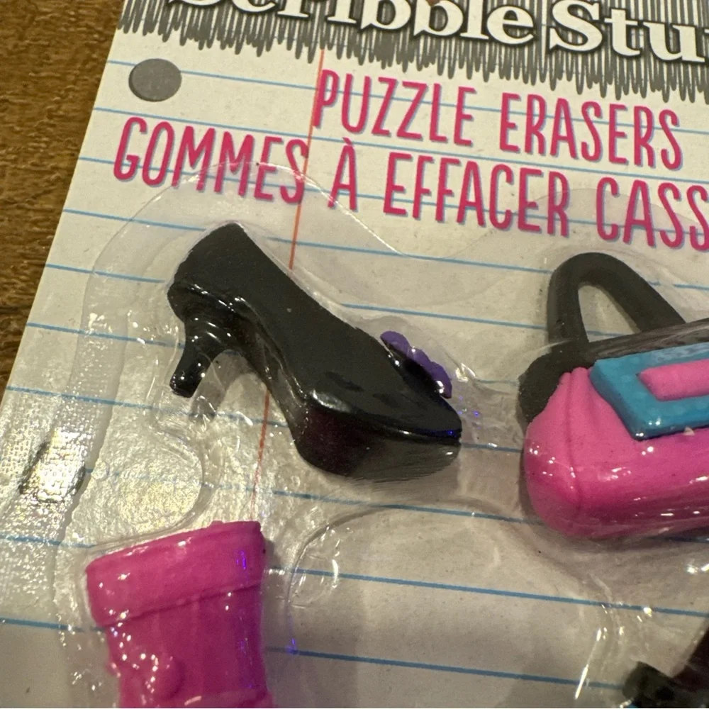 Purses & Shoes Puzzle Erasers The Write Dudes 4 Pack Fun Toys Scribble Stuff